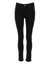 Dolce & Gabbana Black Cotton Mid Waist Skinny Denim Jeans